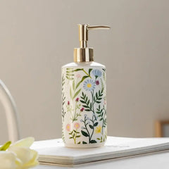 Modern White Soap Dispenser - 430ml Ceramic Pump for Moisturizer & Liquid Soap - ceramic soap dispenser - Hurbane Home