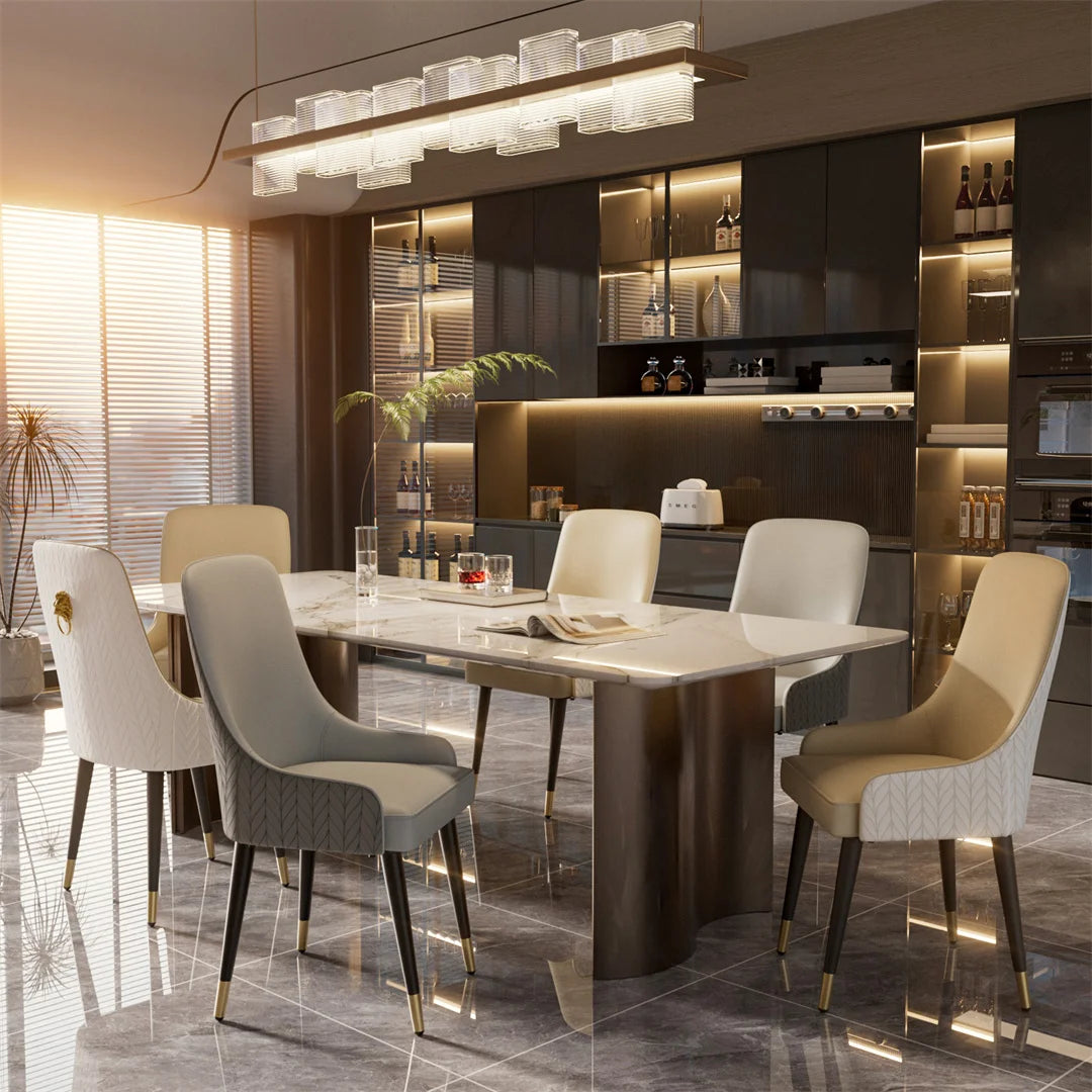 modern leather dining chairs