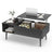  lift top extendable frame coffee table with storage