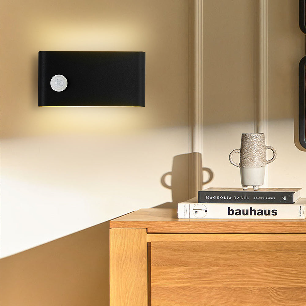 Motion sensor wall light front face with PIR sensor