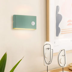 Motion sensor wall light illuminated view