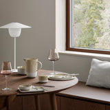 Mouth blown wine glass with artisanal bubble detailing