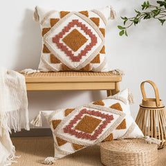Multicolor Pillow Covers - Boho Style Decorative Cushion for Home Decor - Boho Pillow Cover - Hurbane Home