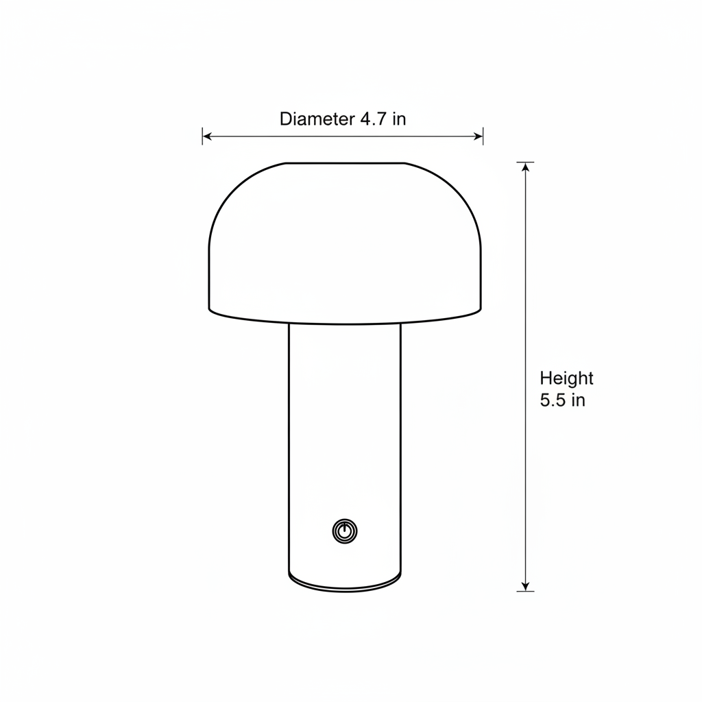 Mushroom Table Lamp with Cozy Silicone Glow for Bedroom Bar