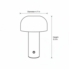 Mushroom Table Lamp with Cozy Silicone Glow for Bedroom Bar