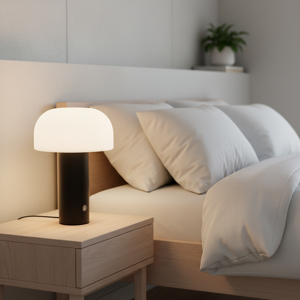 Mushroom Table Lamp with Cozy Silicone Glow for Bedroom Bar