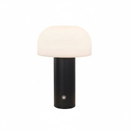 Mushroom night light styled on a nightstand