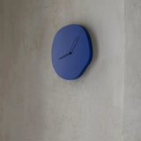 Navy analog wall clock online classic round timepiece design