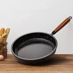 Non Stick Frying Pan – 28cm Maifan Stone Pan with Lid - Cast Iron Frying Pan - Hurbane Home