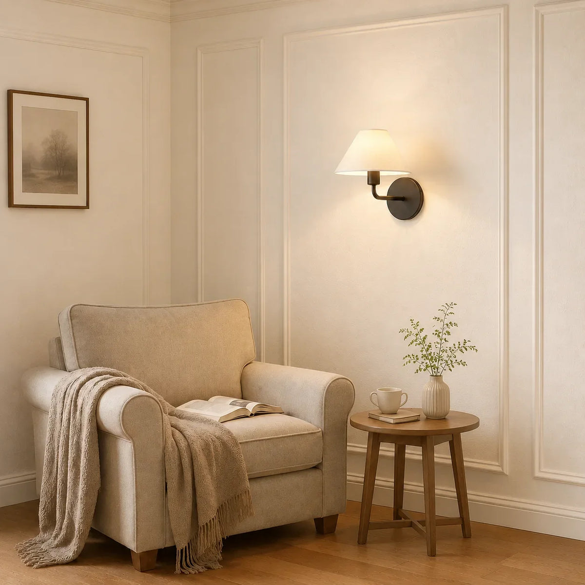 Nordic fabric cone wall sconce supplementary product view 5