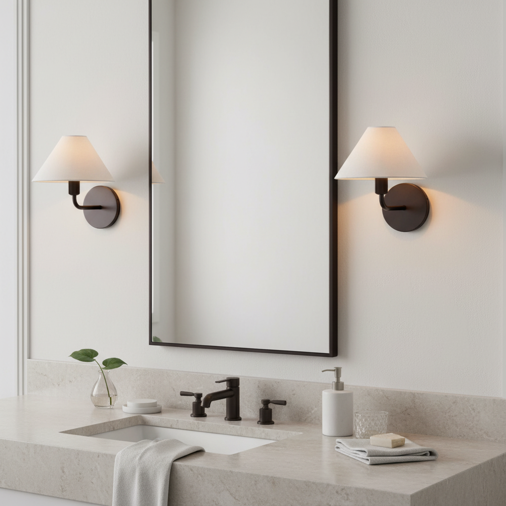 Nordic fabric cone wall sconce colour option view 15