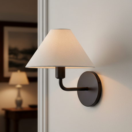 Nordic fabric cone wall sconce additional product view 18