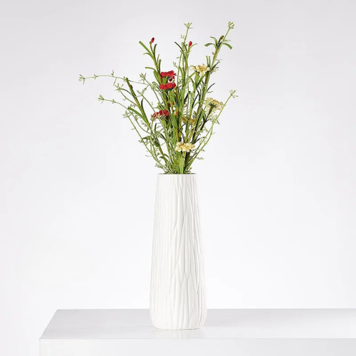 Nordic flower vase displayed on modern console table