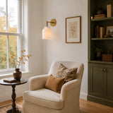 Nordic minimalist glass dome wall sconce close detail view 2