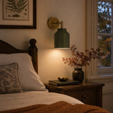 Nordic minimalist glass dome wall sconce close detail view 8