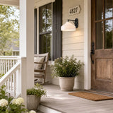 Nordic minimalist glass dome wall sconce close detail view 20