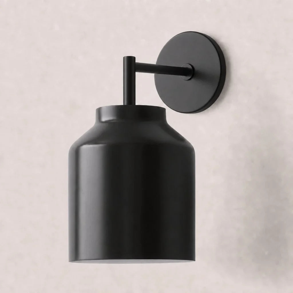 Nordic minimalist glass dome wall sconce close detail view 38