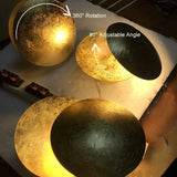 Moon disc modern wall sconce detail view 8 showing finish and construction