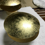Moon disc modern wall sconce detail view 7 showing finish and construction