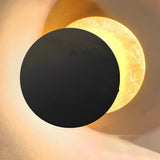 Moon disc modern wall sconce detail view 15 showing finish and construction