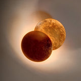 Moon disc modern wall sconce detail view 12 showing finish and construction