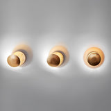 Moon disc modern wall sconce detail view 10 showing finish and construction