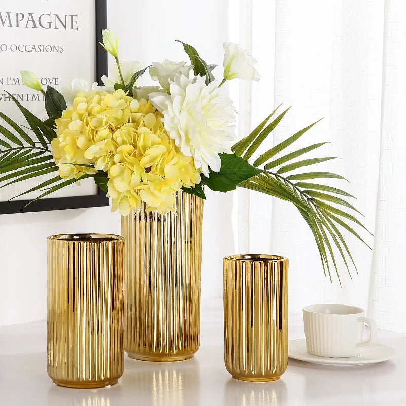 Nordic Style Ceramic Vase - Textured Design for Elegant Home Decor - Textured Ceramic Vase - Hurbane Home