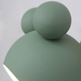 Close view of the green mouse shade showing the two round ears