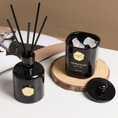 Oil Diffuser Gift Set - Luxury Aromatherapy Set with Reed Sticks for Relaxation - oil reed diffuser - Hurbane Home