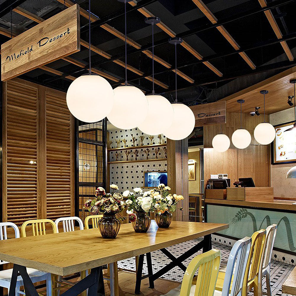 Opal glass globe pendant light product view