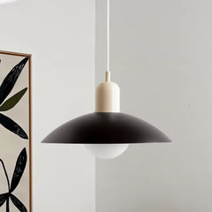 Ophelia Morandi UFO Pendant Light Modern Glass Metal Disc Orb