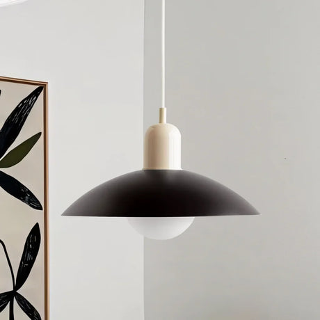Ophelia Morandi UFO Pendant Light Modern Glass Metal Disc Orb
