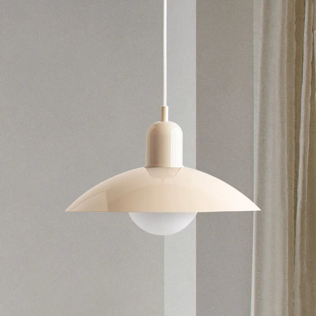 Ophelia Morandi UFO Pendant Light Modern Glass Metal Disc Orb