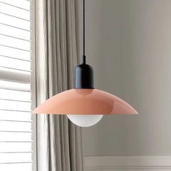 Ophelia Morandi UFO Pendant Light Modern Glass Metal Disc Orb