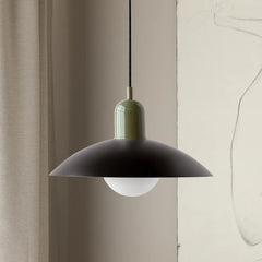 Ophelia Morandi UFO Pendant Light Modern Glass Metal Disc Orb