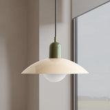 Ophelia Morandi UFO Pendant Light Modern Glass Metal Disc Orb