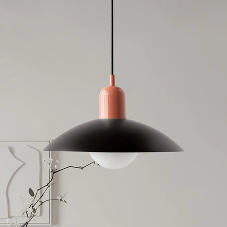 Ophelia Morandi UFO Pendant Light Modern Glass Metal Disc Orb