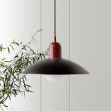 Ophelia Morandi UFO Pendant Light Modern Glass Metal Disc Orb