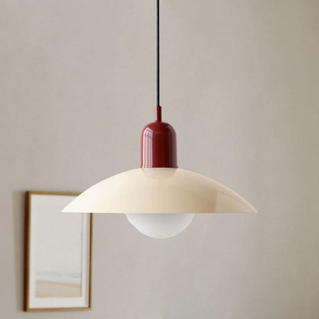 Ophelia Morandi UFO Pendant Light Modern Glass Metal Disc Orb