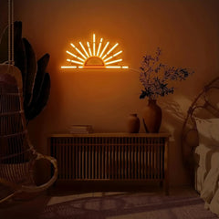 Orange LED sign dimensions and size chart