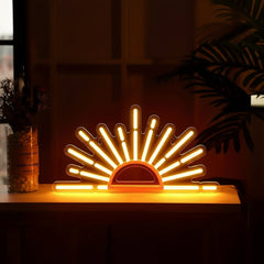 Orange LED sign shown from the front