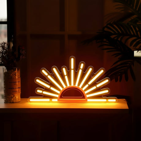 Orange LED sign shown from the front