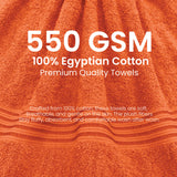 Premium Bath Towel Sets – 100% Egyptian Cotton, 550 GSM, 4 and 8-Piece Sets