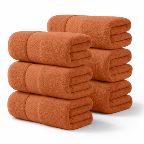 6-Piece Bath Sheet - 100% Cotton, Ultra-Absorbent, 550 GSM Extra Large Towels