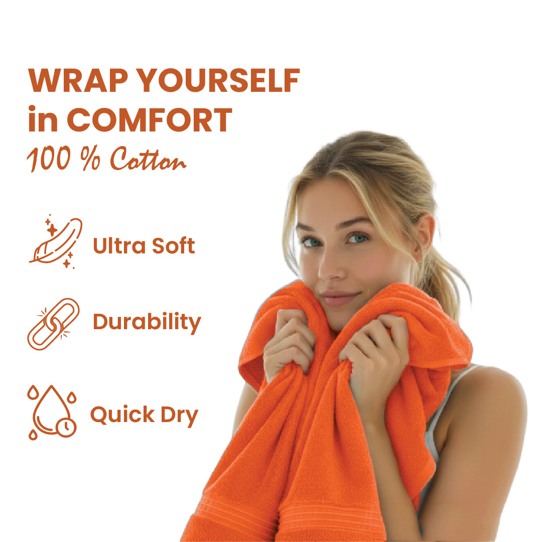 Premium Bath Towel Sets – 100% Egyptian Cotton, 550 GSM, 4 and 8-Piece Sets