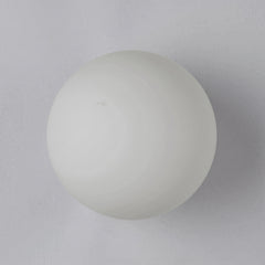 Frosted glass orb wall sconce, product photo