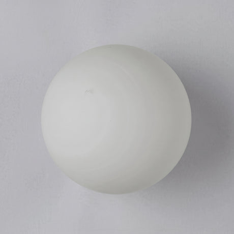 Frosted glass orb wall sconce, product photo