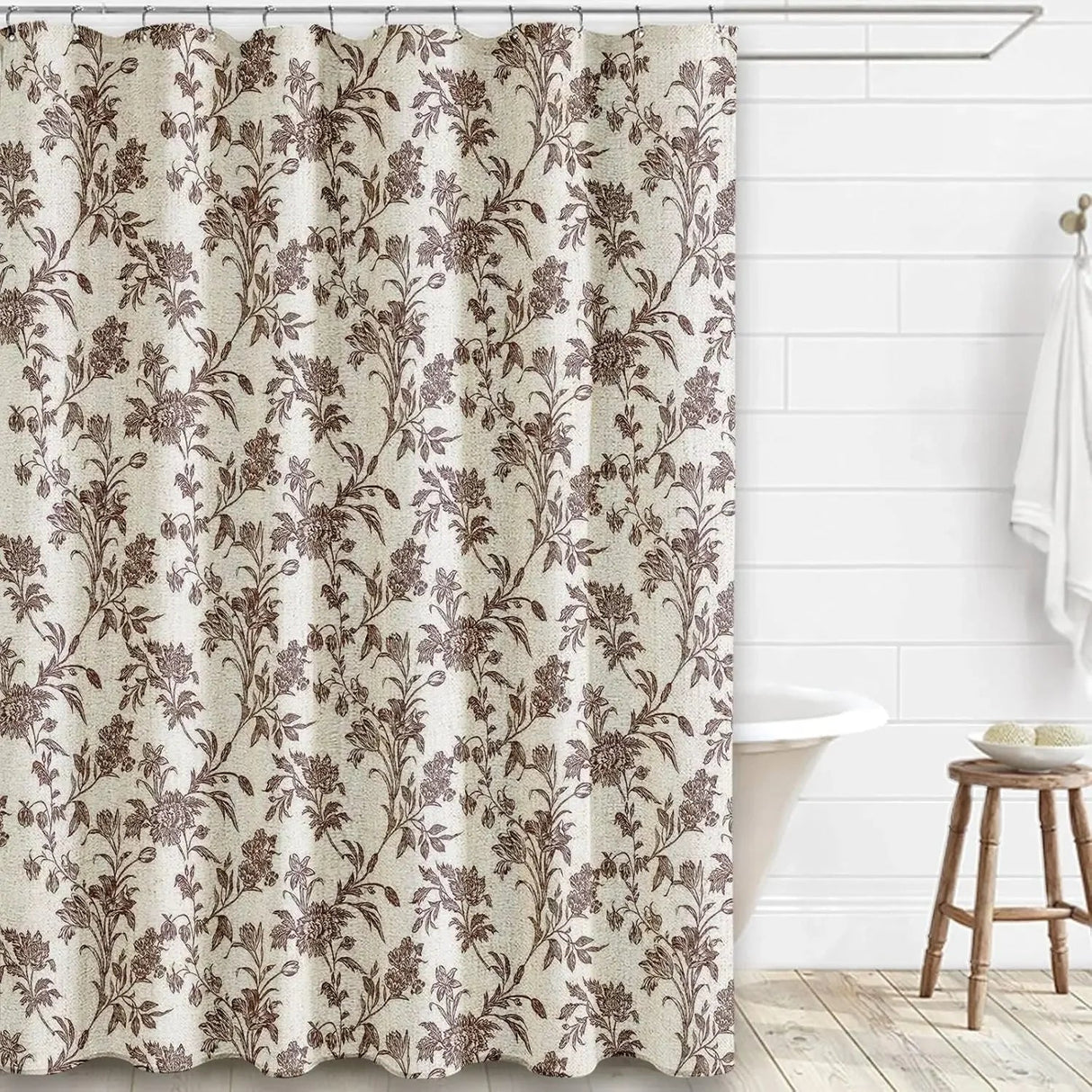 Organic Cotton Shower Curtain - Eco - Friendly Fabric for Stylish Bathroom Decor - fabric shower curtain - Hurbane Home