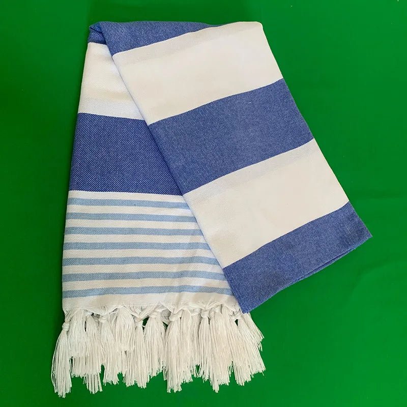 Organic Turkish Beach Towels - Luxurious Cotton with Tassel Fringe for Stylish Beach Days - Turkish Cotton Beach Towels - Hurbane Home