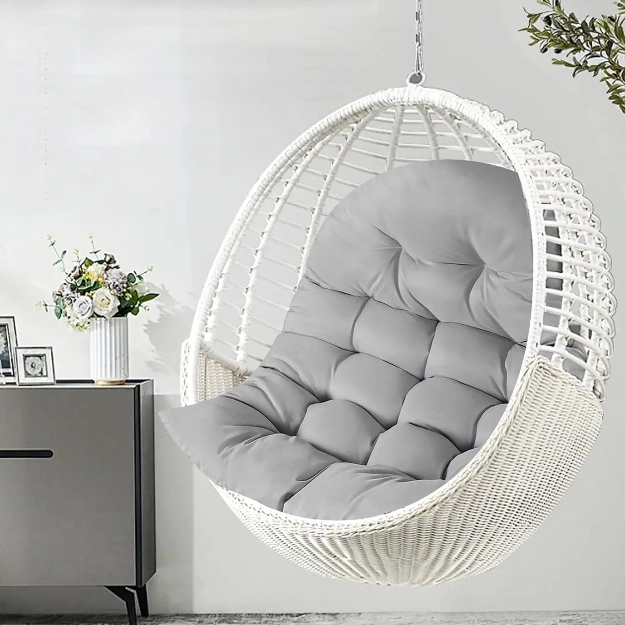 Outdoor Hanging Egg Chair Cushion - Weatherproof, Comfortable Support for Garden Relaxation - Egg Chair Cushion - Hurbane Home